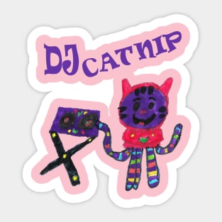 DJ Catnip from Gabbys Dollhouse Drawing Sticker